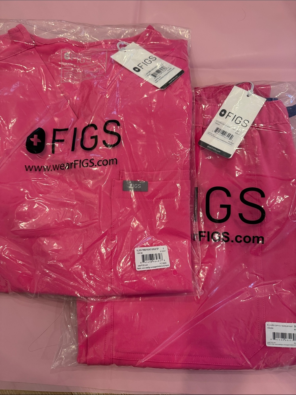 Men’s figs set in S rapid response pink